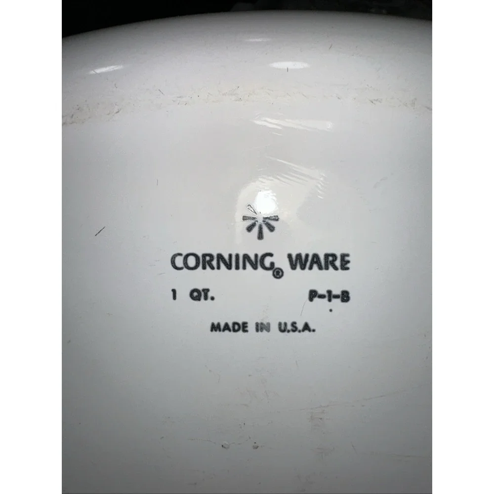 EXTREMELY RARE Vintage Pyrex Corning Wear Blue Cornflower Corningwear Dish & Lid